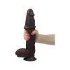 Get Lucky Real Skin 11 Dual Layer Dildo Dark Brown