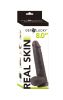 Get Lucky Real Skin 8" Dual Layer Dildo Dark Brown