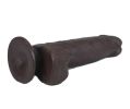 Get Lucky Real Skin 7.5" Dual Layer Dildo Dark Brown