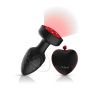 Twila Twirling Smoke Gem Light Up Vibrating Plug With Blk Heart Remote
