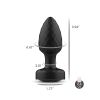 Twila Twirling Smoke Gem Light Up Vibrating Plug With Blk Heart Remote