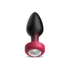 Eluxe Vibrating Clr Gem Rbyombre Plug Md With Remote