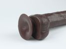Get Lucky Real Skin 8" Dual Layer Dildo Dark Brown
