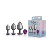 Purple Round Gem Anal Trainer Kit - Gunmetal
