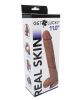 Get Lucky Real Skin 11 Dual Layer Dildo Light Brown