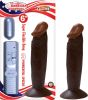 Afro American Whoppers 6 Inch Vibrating Dong With Bullet - Brown