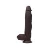 Get Lucky Real Skin 11 Dual Layer Dildo Dark Brown