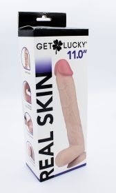 Get Lucky Real Skin 11 Dual Layer Dildo Beige