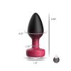 Eluxe Vibrating Clr Gem Rbyombre Plug Md With Remote
