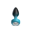 Eluxe Vibrating Clr Gem Bluombre Plug Sm With Remote