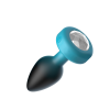 Eluxe Vibrating Clr Gem Bluombre Plug Md With Remote