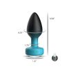 Eluxe Vibrating Clr Gem Bluombre Plug Sm With Remote