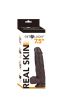 Get Lucky Real Skin 7.5" Dual Layer Dildo Dark Brown