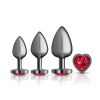 Red Heart Gem Anal Trainer Kit - Gunmetal