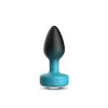 Eluxe Vibrating Clr Gem Bluombre Plug Md With Remote