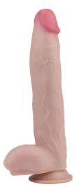 Get Lucky Real Skin 12 Dual Layer Dildo Beige