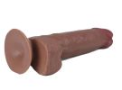 Get Lucky Real Skin 7.5" Dual Layer Dildo Light Brown