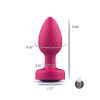 Twila Twirling Purple Gem Light Up Vibrating Plug With Pnk Heart Remote