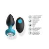 Eluxe Vibrating Clr Gem Bluombre Plug Md With Remote