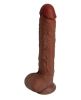 Get Lucky Real Skin 11 Dual Layer Dildo Light Brown
