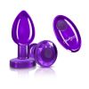 Vibrating Purple Metal Remote Plug