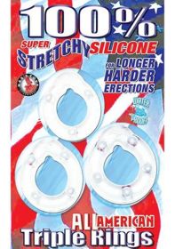 All American Triple Rings (Color: Clear)