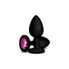 Gemma Pink Gem Black Silicone Plug