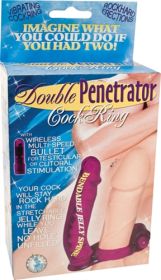Double Penetrator Cock Ring (Color: purple)