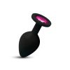 Gemma Pink Gem Black Silicone Plug