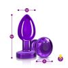 Vibrating Purple Metal Remote Plug