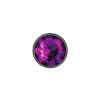 Purple Round Gem Gunmetal Metal Plug