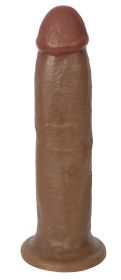 Jock 8 Inch Suction Cup Dildo - Medium (Color: brown)