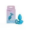 Gemma Clear Iridescent Gem Teal Silicone Plug