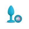Gemma Clear Iridescent Gem Teal Silicone Plug
