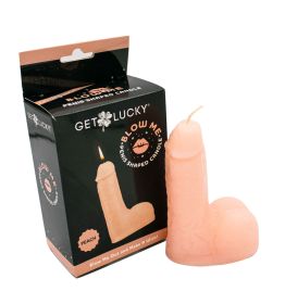 Get Lucky Blow Me Penis Candle (Color: Peach)