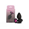 Gemma Pink Gem Black Silicone Plug