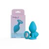 Gemma Clear Iridescent Gem Teal Silicone Plug