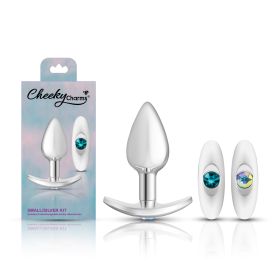Silver Anchor Buttplug Kit (Color: Clear Iridescent/teal)