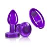 Vibrating Purple Metal Remote Plug
