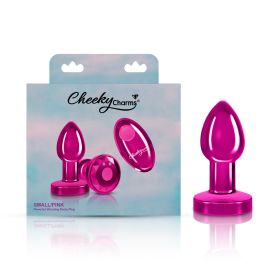 Vibrating Pink Metal Remote Plug (size: small)