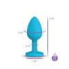 Gemma Clear Iridescent Gem Teal Silicone Plug