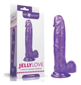 Get Lucky Jelly Love 9" Dildo (Color: purple)