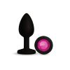 Gemma Pink Gem Black Silicone Plug