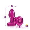 Vibrating Pink Metal Remote Plug