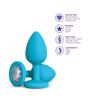 Gemma Clear Iridescent Gem Teal Silicone Plug