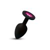 Gemma Pink Gem Black Silicone Plug