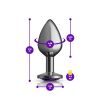Purple Round Gem Gunmetal Metal Plug