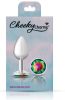 Rainbow Round Gem Silver Metal Plug
