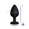 Gemma Pink Gem Black Silicone Plug