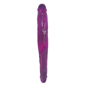 Lollicock Sweet Slim Stick Double Dildo - Purple (Color: purple)
